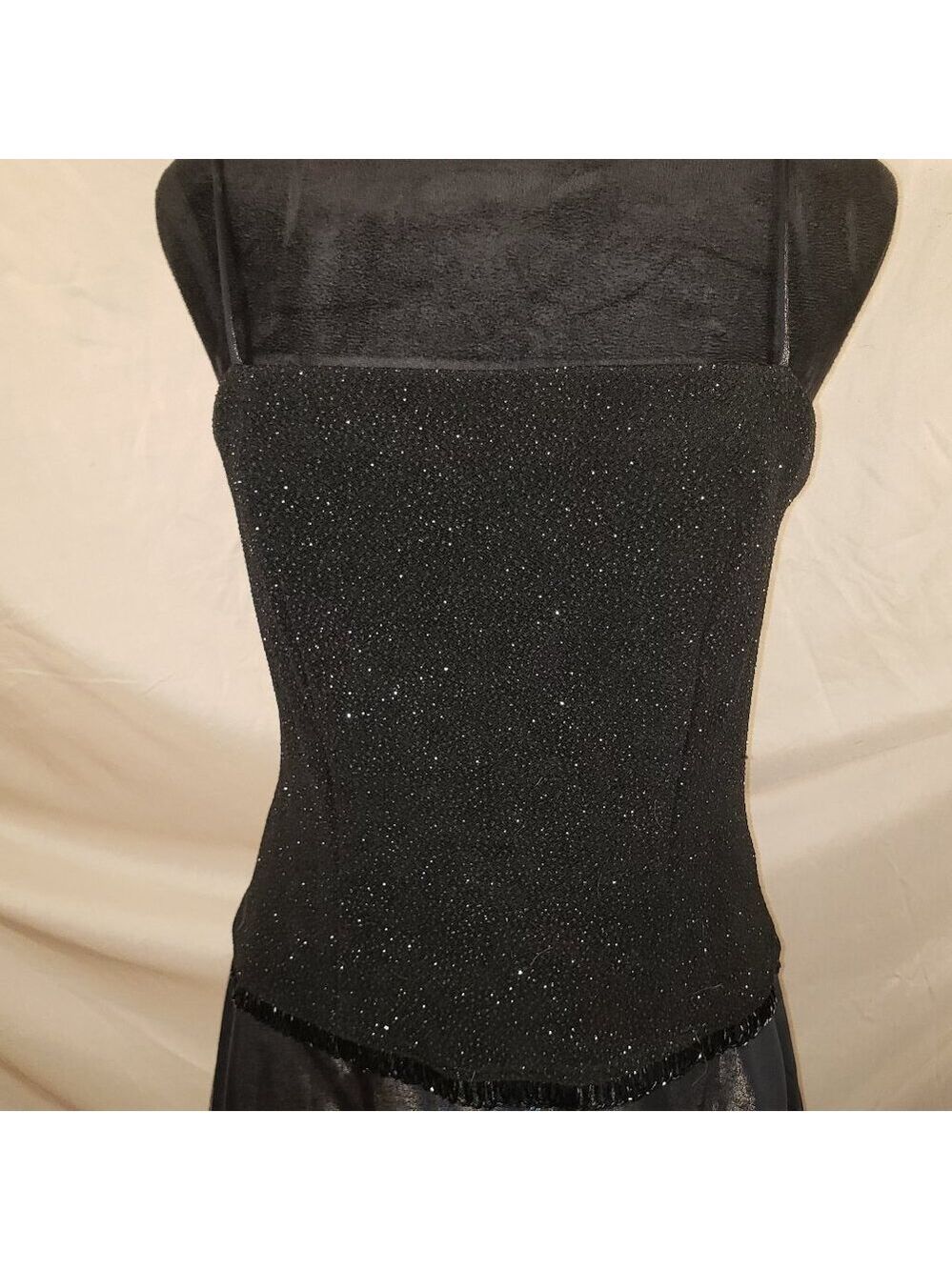 Betsy & Adam Black Sparkling Evening Gown - 14 - Picture 2 of 10